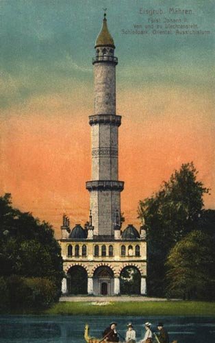 Plavba k minaretu v 19. stol.